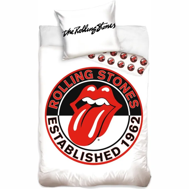 Carbotex Dekbedovertrek Rolling Stones Wit