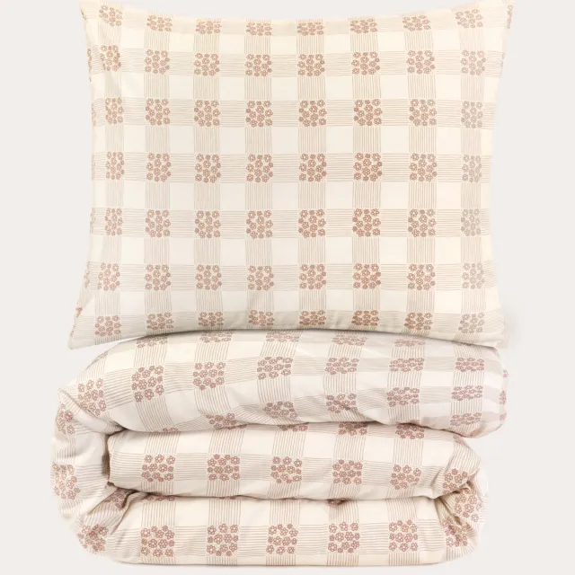 NOUS Kids katoenen dekbedovertrek 1-persoons (140x200 cm) Beige