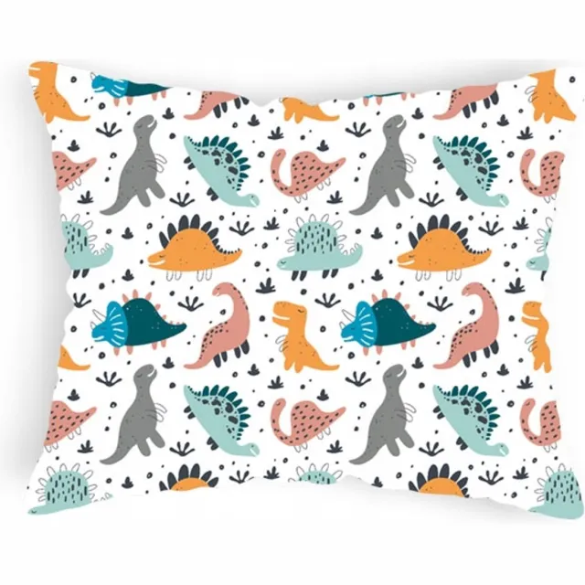 Designpremium Dino Jurrasic Park Kussensloop Kinder 40x60cm Katoen Multicolor