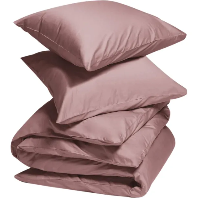 Yumeko dekbedovertrek katoensatijn poederroze 260x220 + 2/60x70 - Bio, eco & fairtrade Blush Rose