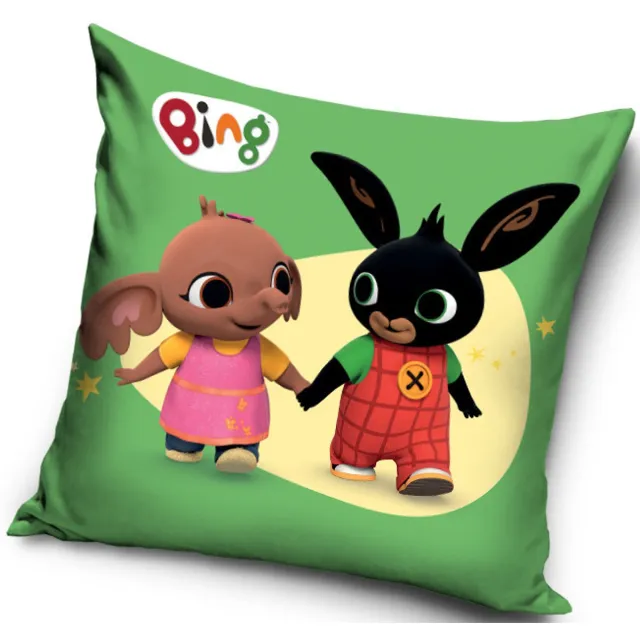 Bing Bunny - Sierkussen - Kussensloop - 40 x 40 cm - exclusief vulling groen