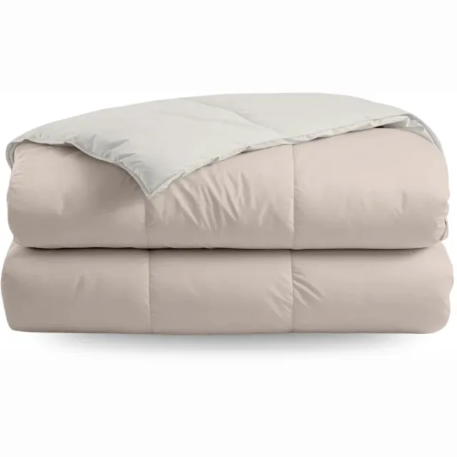 Zelesta Deluxe Duo Percale Katoen Zomerdekbed - Zijde & Crème 160x220cm Silk & Coconut Cream