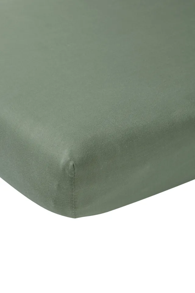 Meyco jersey boxmatras hoeslaken 75x95 cm forest green Groen