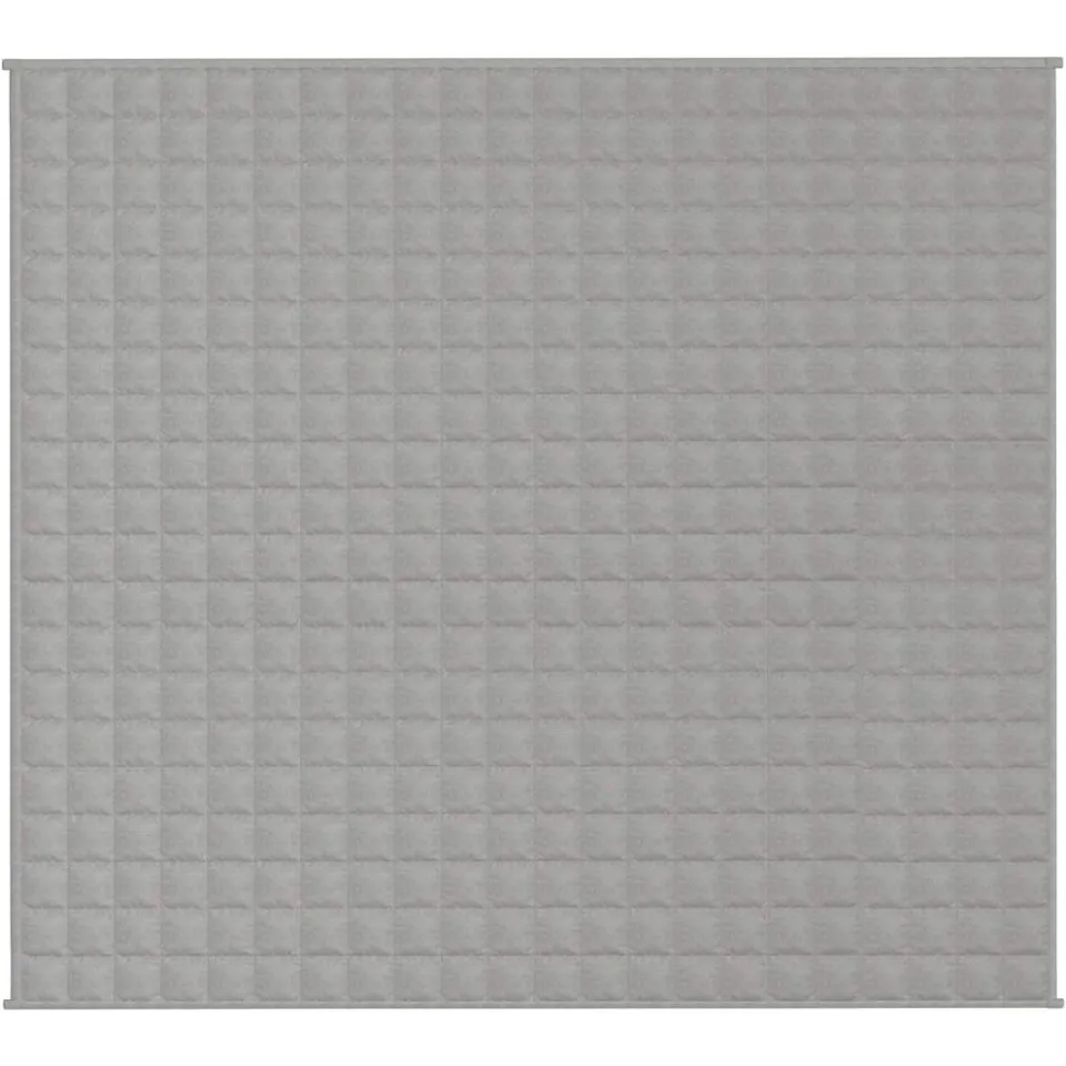 vidaXL Verzwaringsdeken 200x225 cm 13 kg stof grijs