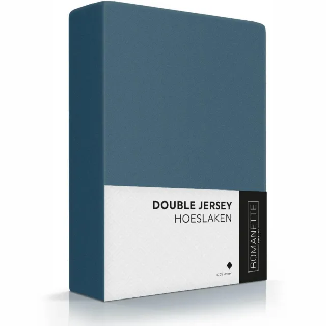 Romanette Double jersey Teal 100% katoen 1-persoons 80/90/100x200/210/220