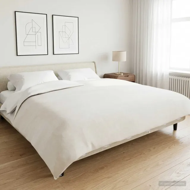 vidaXL Verzwaarde Dekens Wit 200 x 200 cm 13 kg Stof, foto 2