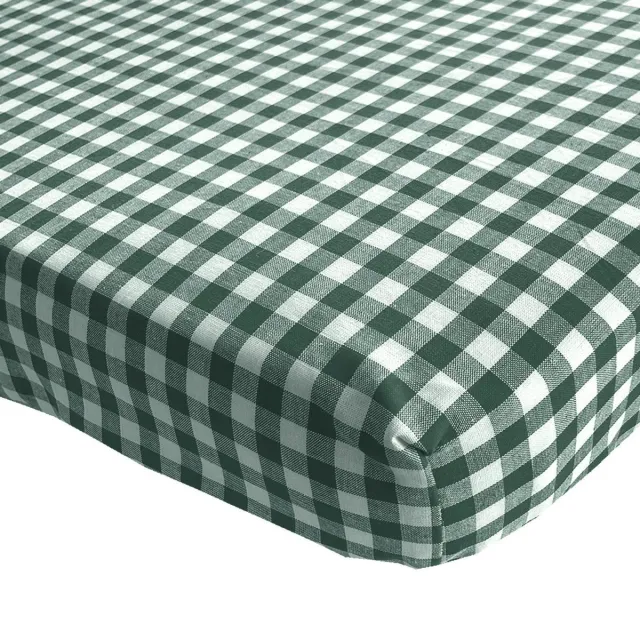 BINK Bedding Hoeslaken BB groen 1cm ruit 90 x 200 Donkergroen