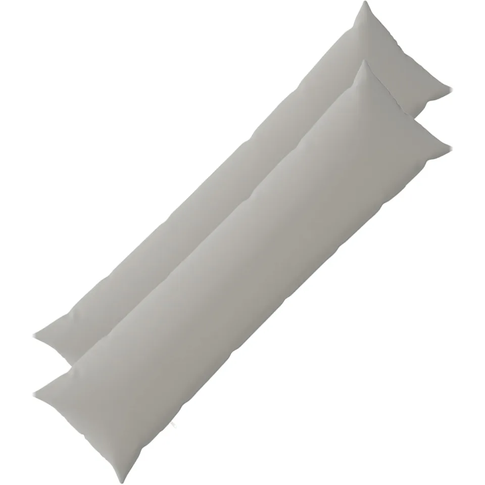 vidaXL Kussensloop 2 st HEERLEN Grijs 40 x 145 cm Polyester, foto 4