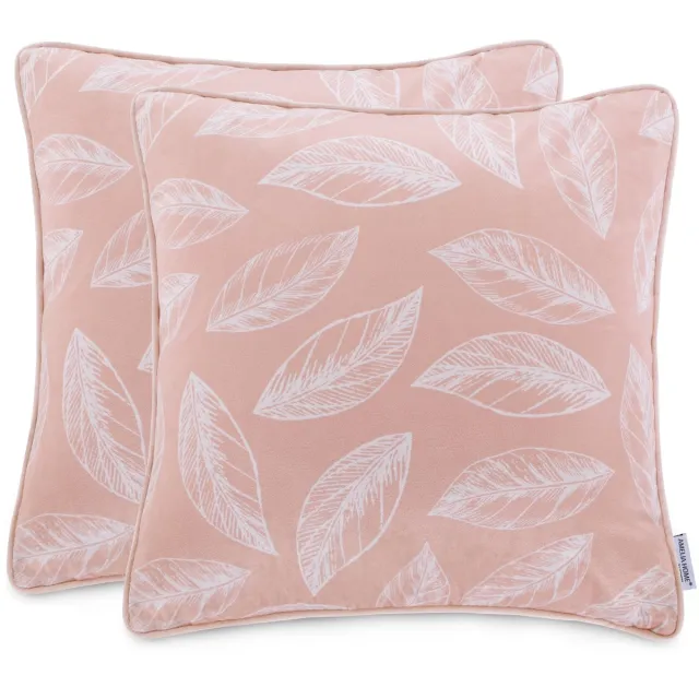 AmeliaHome 2x Boho Sierkussenhoes Bladeren Mokka 45x45 cm Mocca