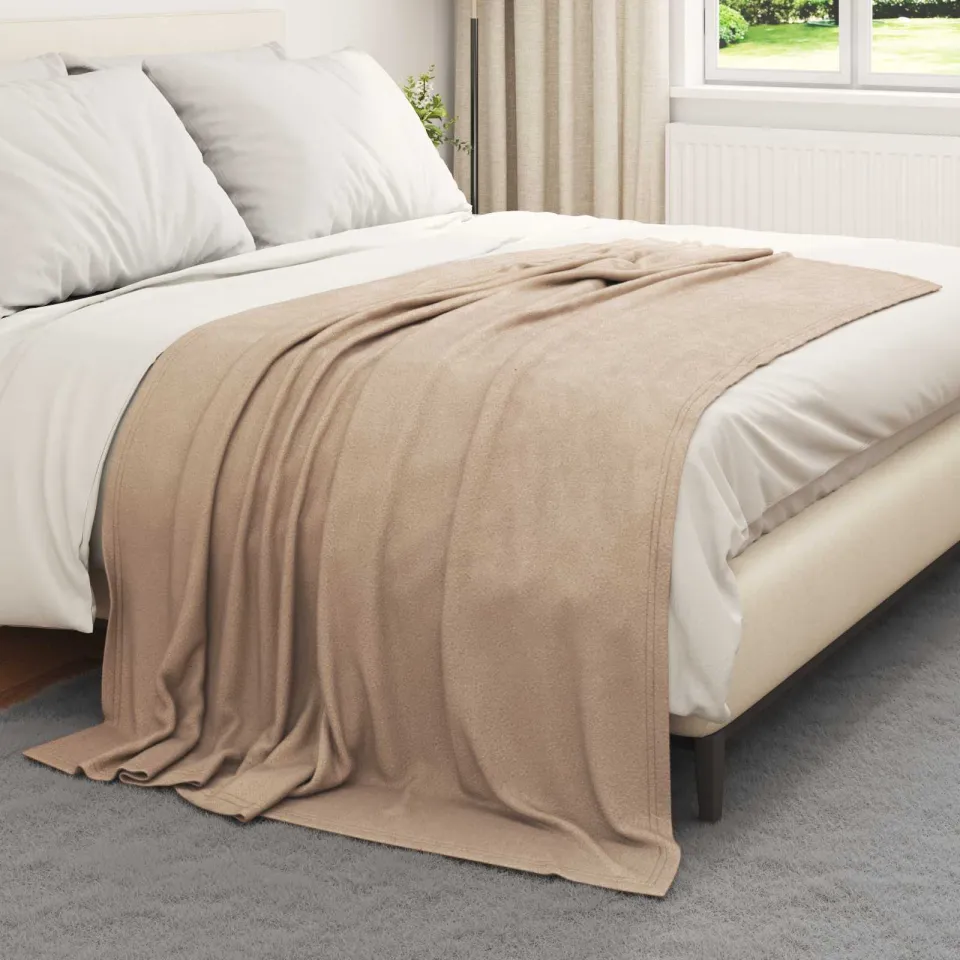 vidaXL Kleden 24 st Camel 200 x 150 cm 10,08 kg Fleece, foto 3