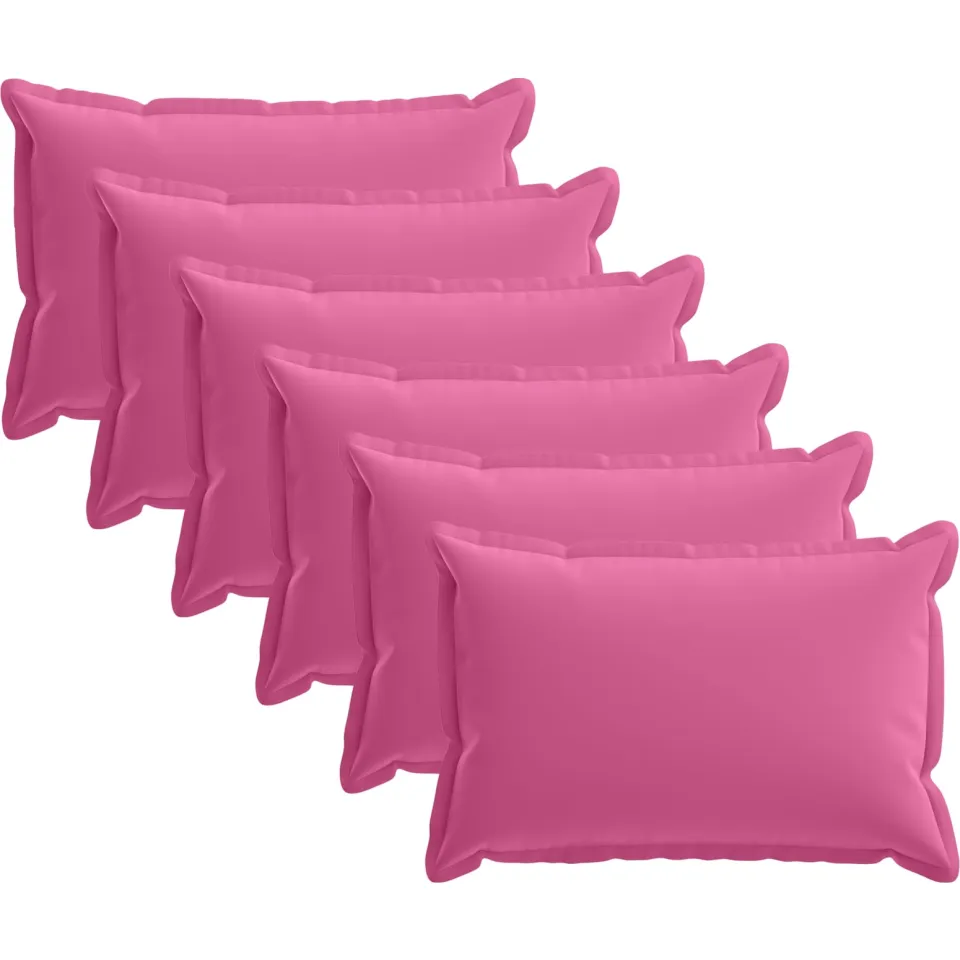 vidaXL Kussensloop 6 st HOUTEN Roze 50 x 80 cm Polyester, foto 3