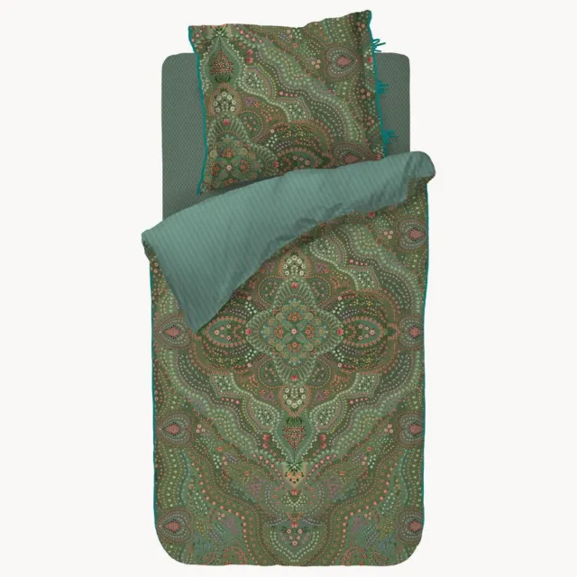 Pip Studio Katoenen perkal dekbedovertrekset Alfombra Groen