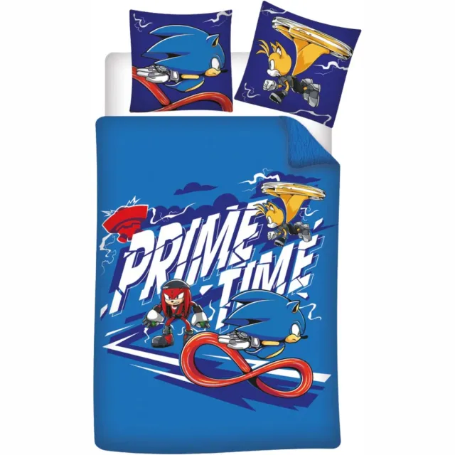 Sonic Dekbedovertrek Prime 140 x 200 cm polykatoen Blauw/Wit