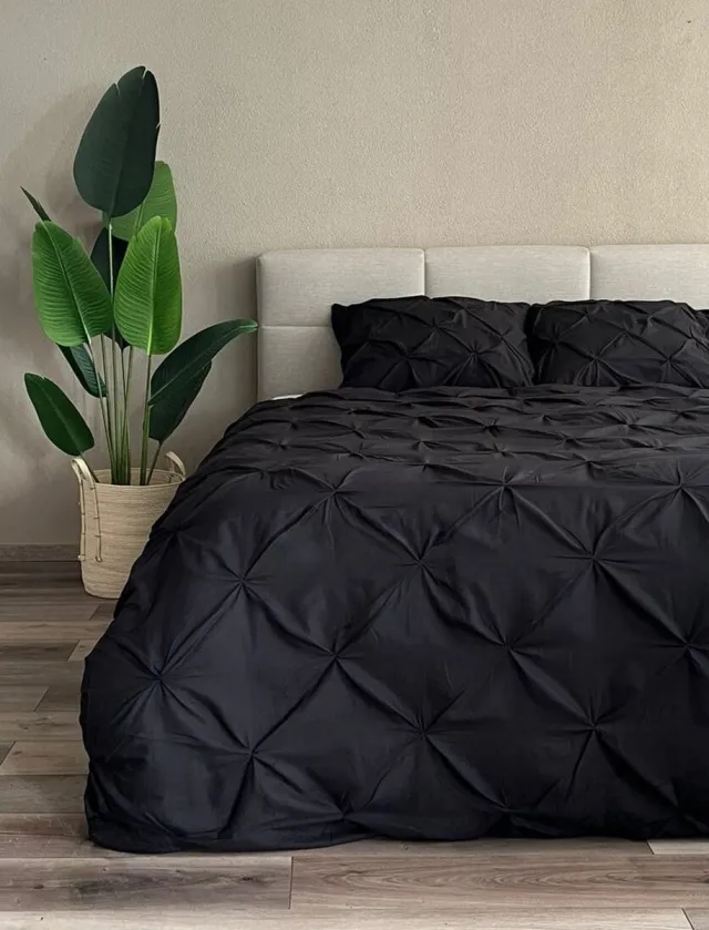 Beau Maison Dekbedovertrek Monte Carlo Zwart + 1 kussensloop Zwart/Black