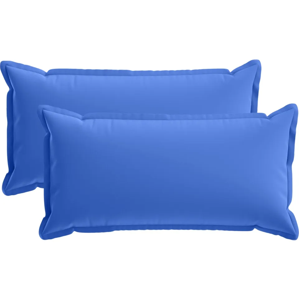 vidaXL Kussensloop 2 st HOUTEN Koninklijk Blauw 40 x 80 cm Polyester
