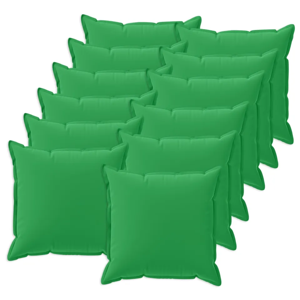 vidaXL Kussensloop 12 st HOUTEN Groen 45 x 45 cm Polyester, foto 3