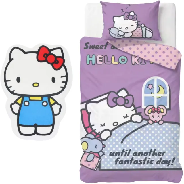 Hello Kitty slaapkamerset; dekbedovertrek en kussen Dekbedset