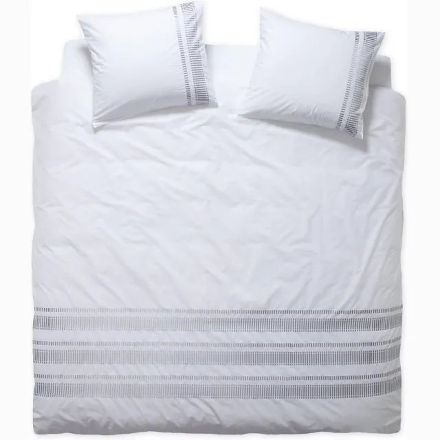 Damai Complex Dekbedovertrek - Katoen - Tweepersoons - 200x200/220 cm - White