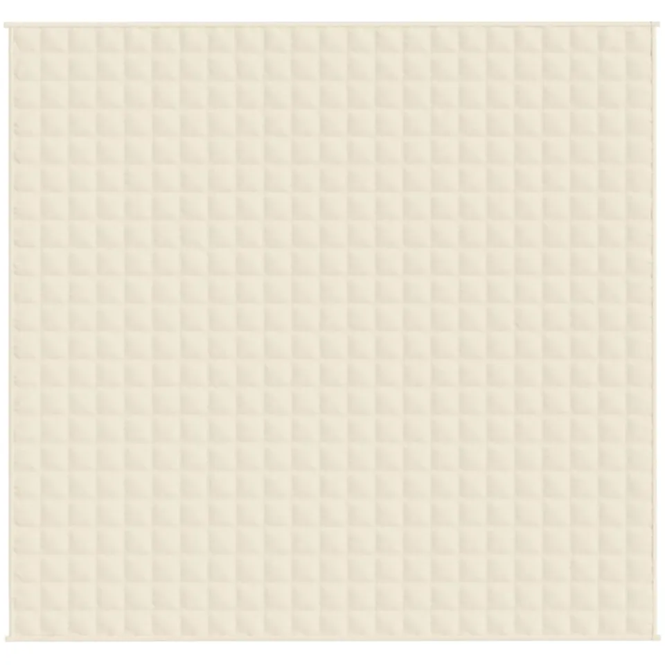vidaXL Verzwaringsdeken 220x240 cm 11 kg stof lichtcrèmekleurig