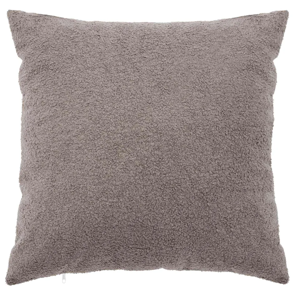 vidaXL Kussensloop 2 st HEERLEN Lichtgrijs 55 x 55 cm Bouclé