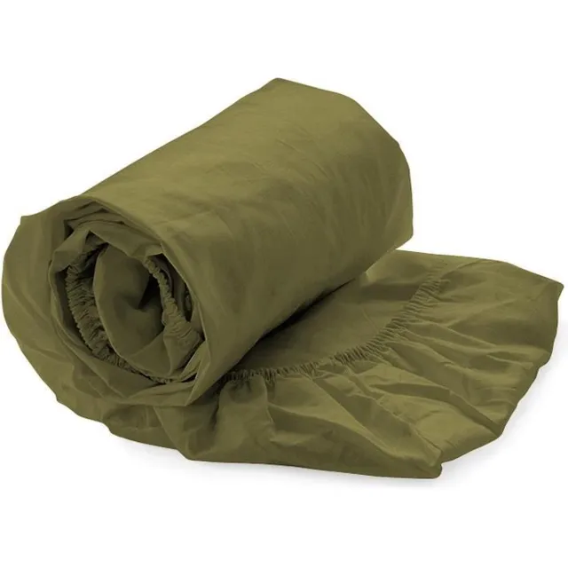 Heckettlane HNL Royal Cotton hoeslaken Burnt Olive Lits-jumeaux (180x220 cm) Burn Olive