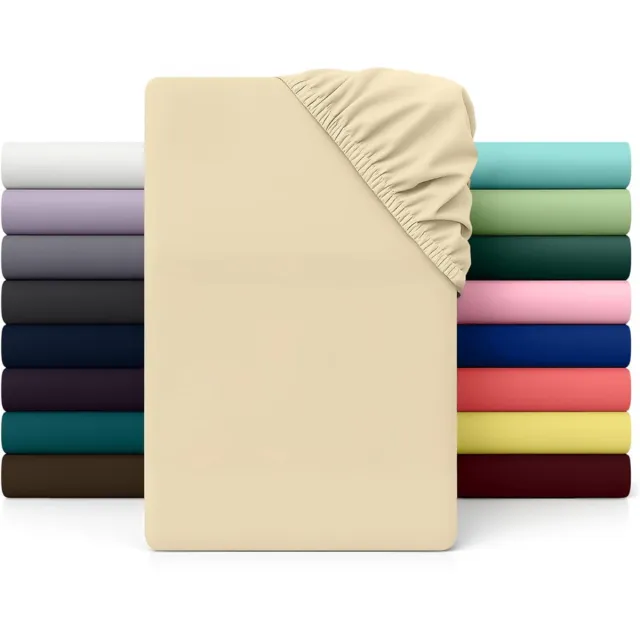 DailySupplies® Matrasovertrek 160x200 - Dekbedovertrek - Hoeslaken - Matrasbeschermer - Extra Zacht beige