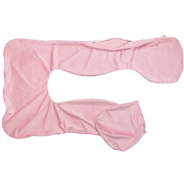 BabyUniverse Hoes voor U-vormige zwangerschapskussen - Poederroze Velours