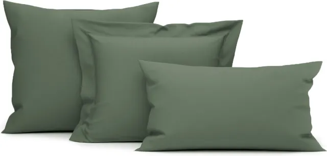 Heckettlane Calla-Green Kussensloop Elementi 60x70 cm, gemaakt van 100% Katoen-Satijn Groen