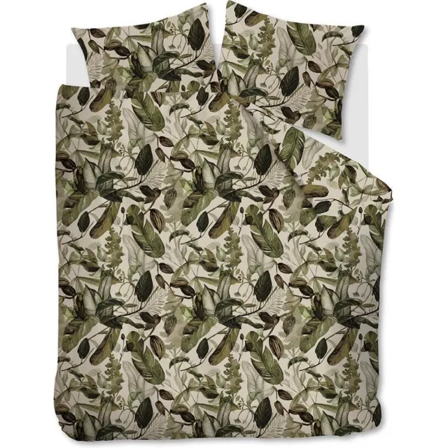 At Home by BeddingHouse All Leaves dekbedovertrek - Tweepersoons - 200x200/220 - Groen