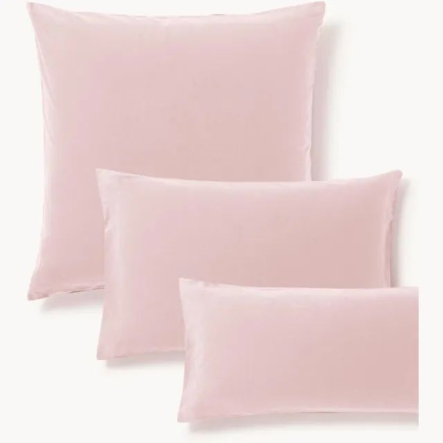 Westwing Collection Flanellen kussenhoes Biba Roze