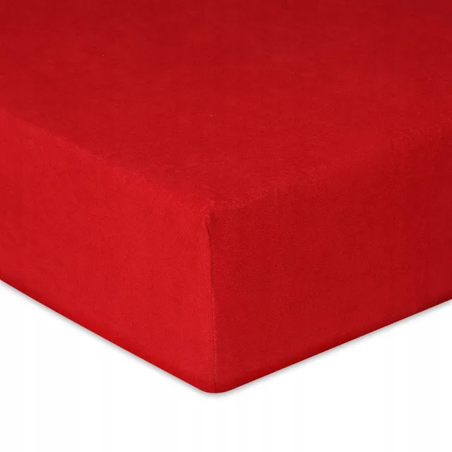 Matex Fitted Frotté Hoeslaken Premium Rood 110/120x190/200 cm
