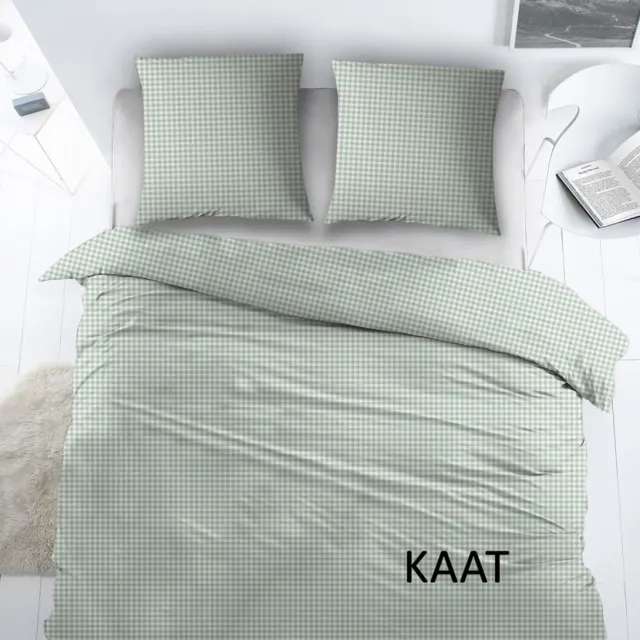Welterusten Katoen Laken met kussenslopen KAAT GREEN groen