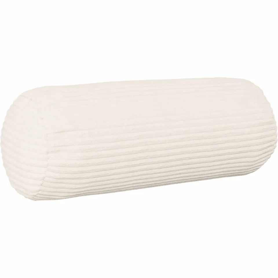 vidaXL Kussensloop 2 st HEERLEN Crèmekleurig Ø 15 x 40 cm corduroy