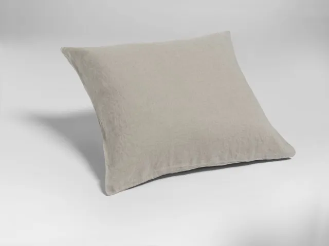 Yumeko kussensloop gewassen linnen natuurlijk 65x65 - Biologisch & ecologisch - 1 stuk Natural
