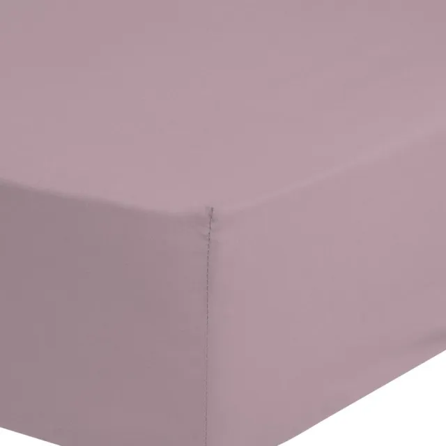 Good Morning hoeslaken effen kleur - 1 persoons 100x200 cm - Zacht roze - 100% Katoen renforce Soft pink
