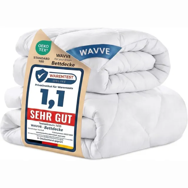 Vellaro Dekbed zonder overtrek - Wit - 240x260 cm - Microvezel 2-delige set - Voor 2 personen