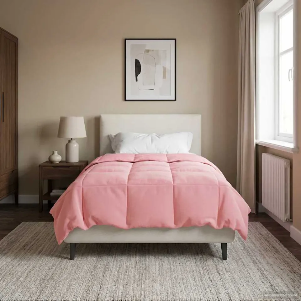 vidaXL Zomer Dekbed 140 x 220 cm Zomer Microfiber (100% polyester) roze, foto 4