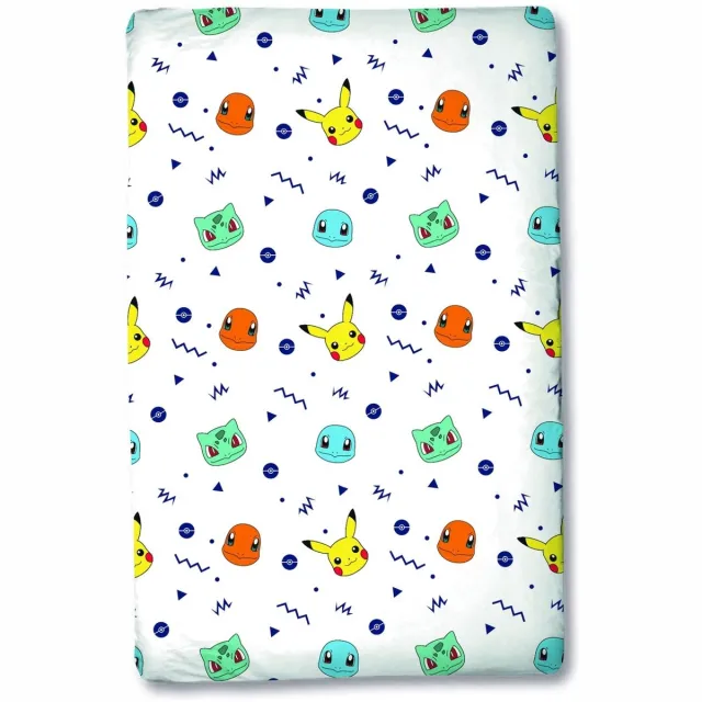 Pokémon Hoeslaken Classic - 90 x 200 cm - Jersey katoen Multi