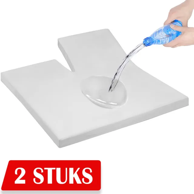 Litalente 2x Split topper Beschermer Waterdicht | Hoeslakenbadstof - Antibacteriëel - Rondom Elastiek | Wit | Waterdichte Matras Beschermer Incontinentie Matrasbeschermer | 180 x 200