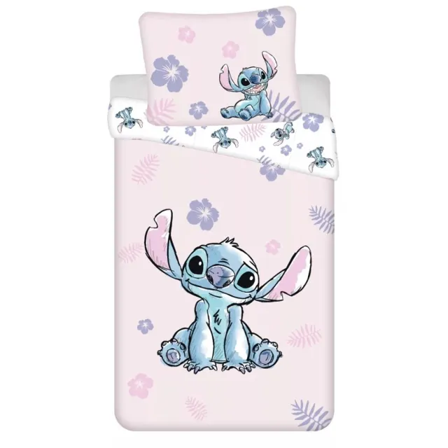 Lilo & Stitch Disney Lilo & Stitch Dekbedovertrek Aloha - Eenpersoons - 140 x 200 cm - Katoen Roze