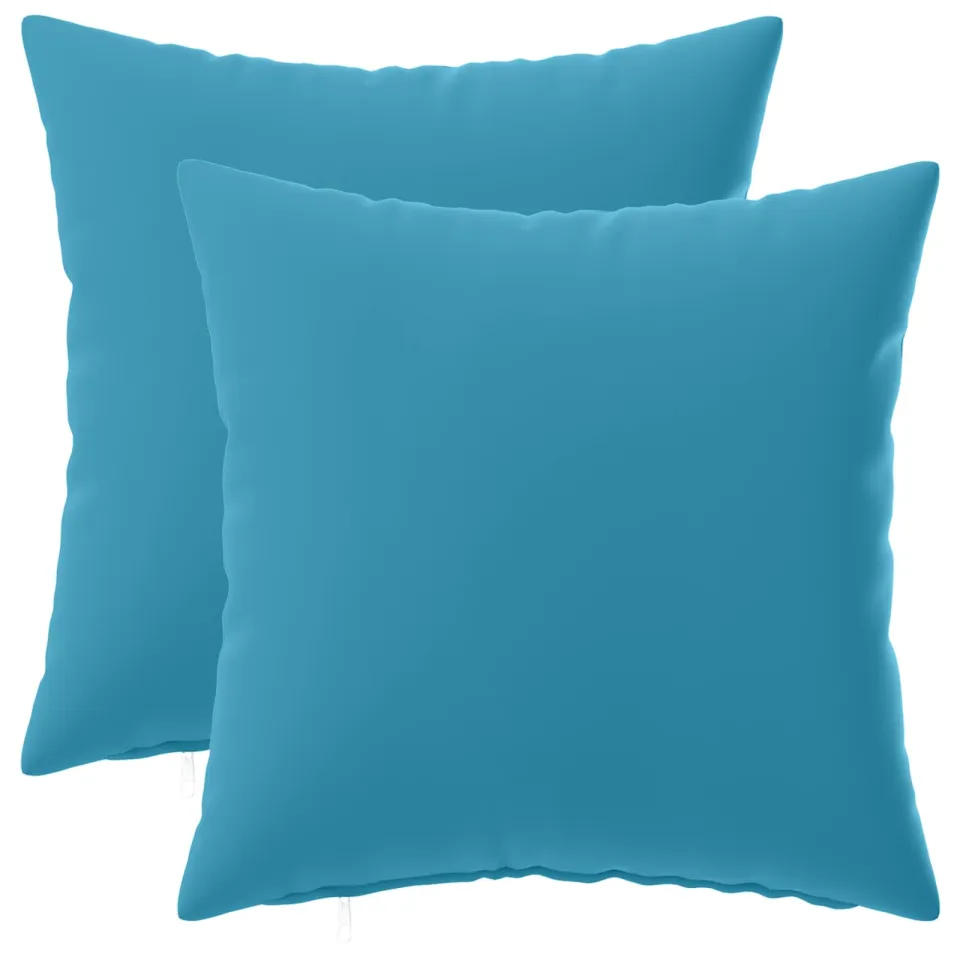 vidaXL Kussensloop 2 st HEERLEN Lichtblauw 50 x 50 cm Polyester blauw, foto 3