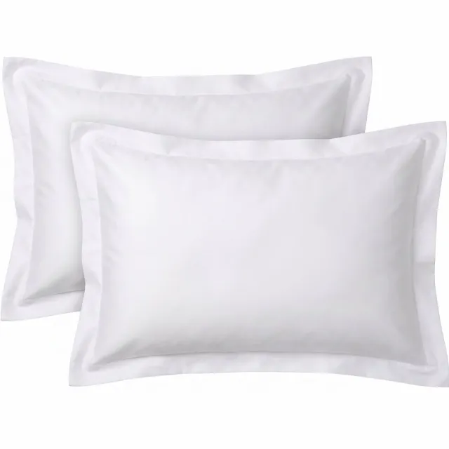 Dreamers Den 100% Biologisch Katoensatijn - Katoen Satijn - 100% GOTS Gecertificeerd Biologisch Katoen - Kussenslopen - Wit - 60x70 + 5 cm - Oxford rand