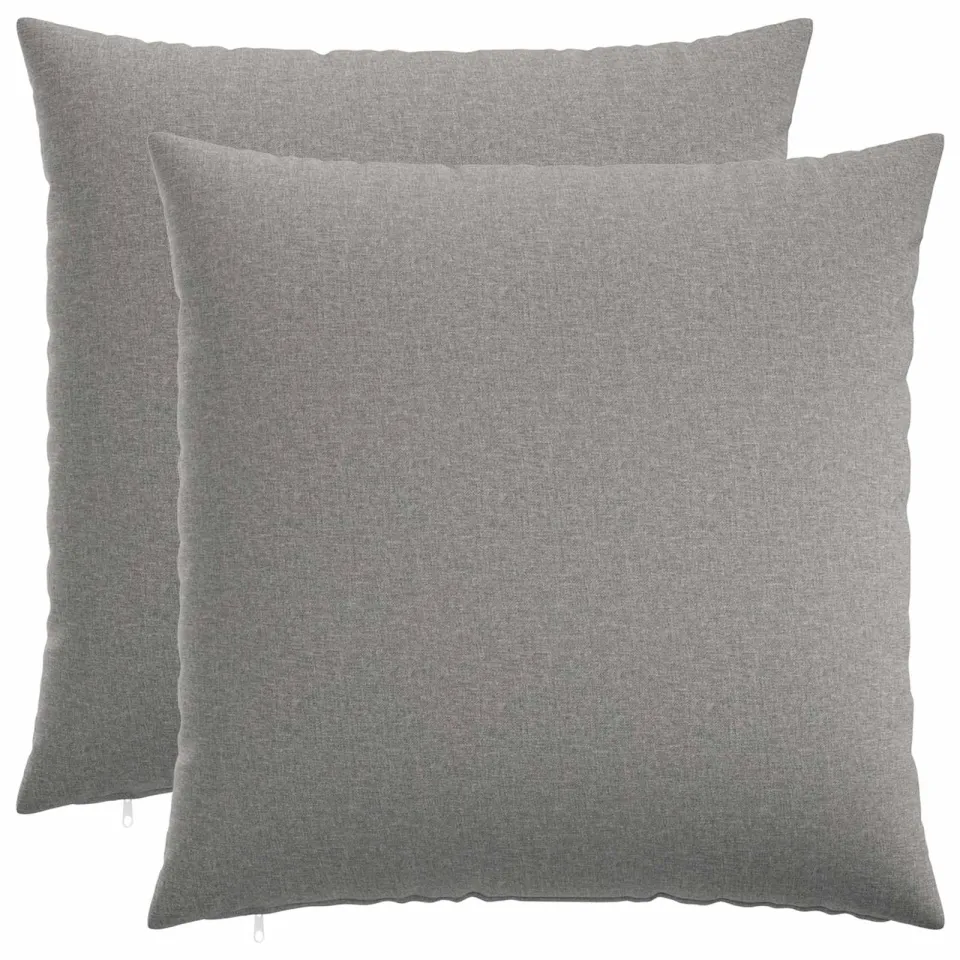 vidaXL Kussensloop 2 st HEERLEN Wolkengrijs 70 x 70 cm Stof