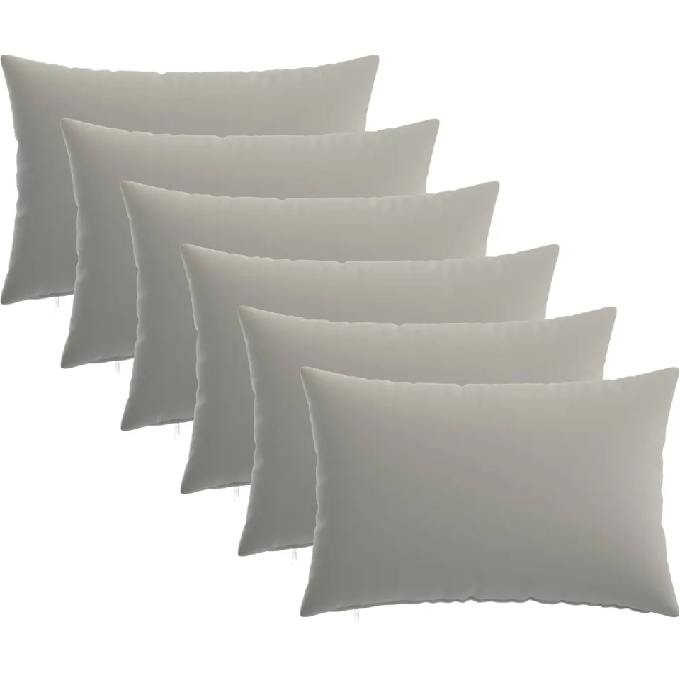 vidaXL Kussensloop 6 st HEERLEN Grijs 50 x 70 cm Polyester
