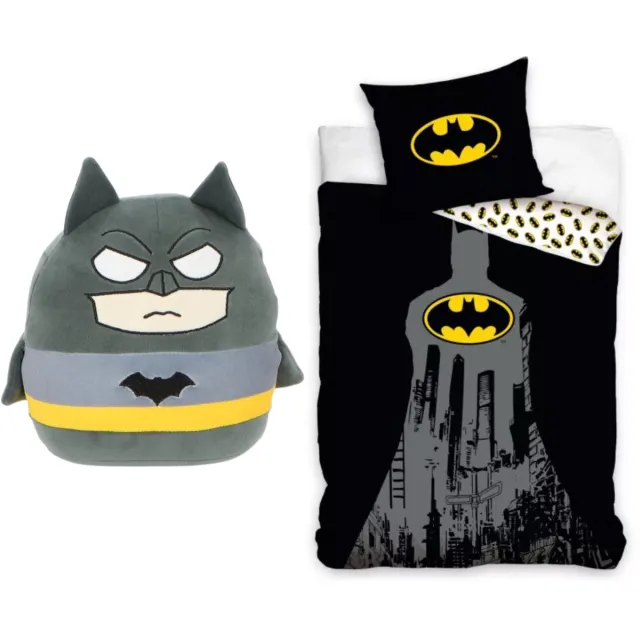 Batman slaapkamerset; dekbedovertrek en squishy Dekbedset
