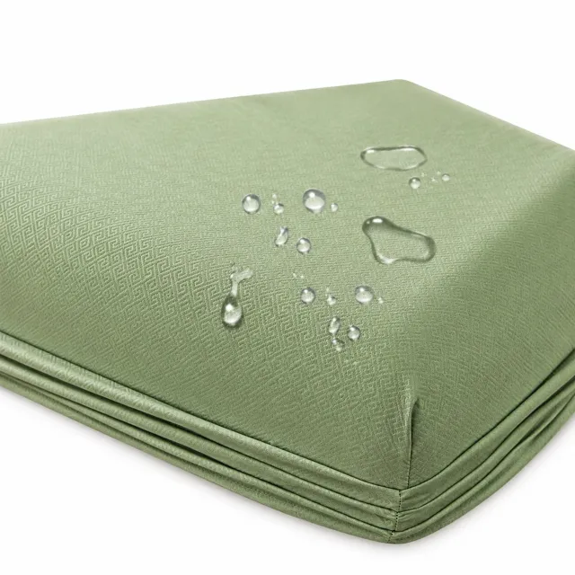 SWGOTA Waterdicht hoeslaken met 1 kussensloop - geborstelde stof, matchagroen, voor matrassen tot 30 cm hoog
