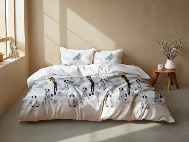 Zohome Frostine Dekbedovertrek - Multi - Dekbedhoes van 100% Katoen-Flanel - Dieren - 1 sloop 60/70 cm - AW25 Frostine Multi