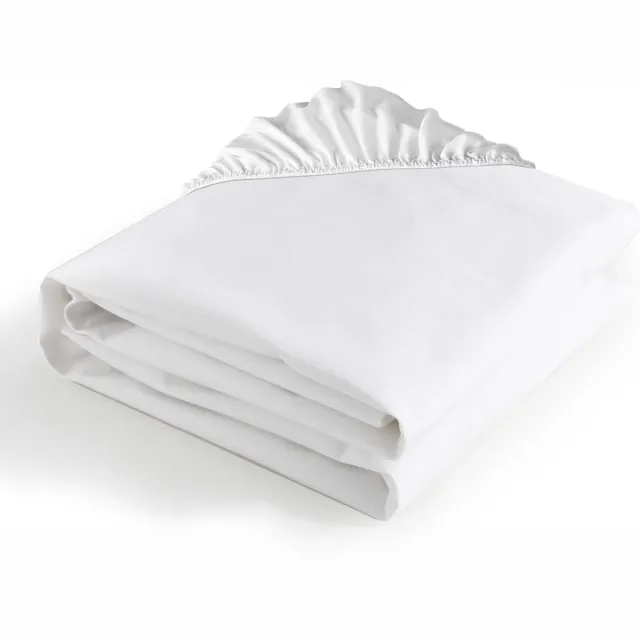 Öko-Tex Matrasbeschermer, waterdichte, ondoorlaatbare matras-topper, katoen; met Öko-Tex®-keurmerk, 160 x 200 cm wit