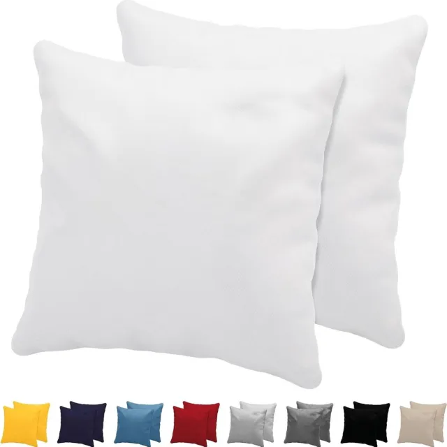 Azalia Kussensloop Set van 2 Wit Katoen 40x40 cm Jersey Katoen Beddengoed Dubbel Bed Kussensloop binnenkussen 40x40