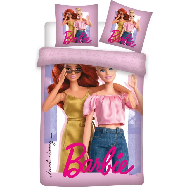 Barbie Friends Dekbedovertrek - katoen roze